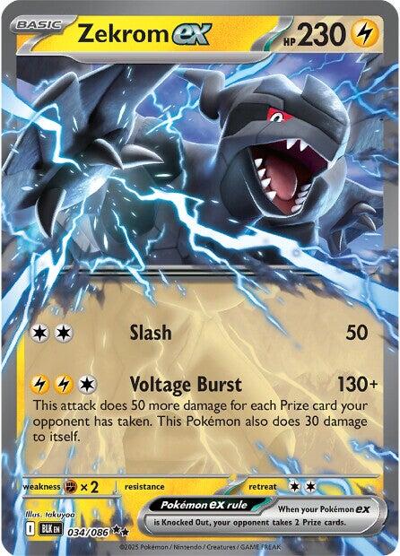 Zekrom ex (034/086) [Scarlet & Violet: Black Bolt] | Total Play