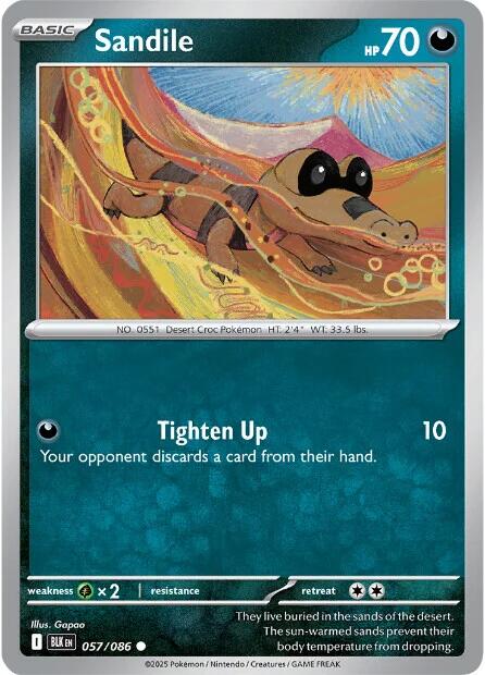 Sandile (057/086) [Scarlet & Violet: Black Bolt] | Total Play