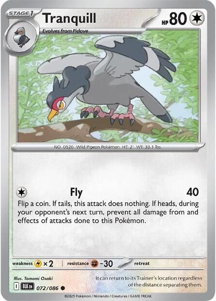Tranquill (072/086) [Scarlet & Violet: Black Bolt] | Total Play