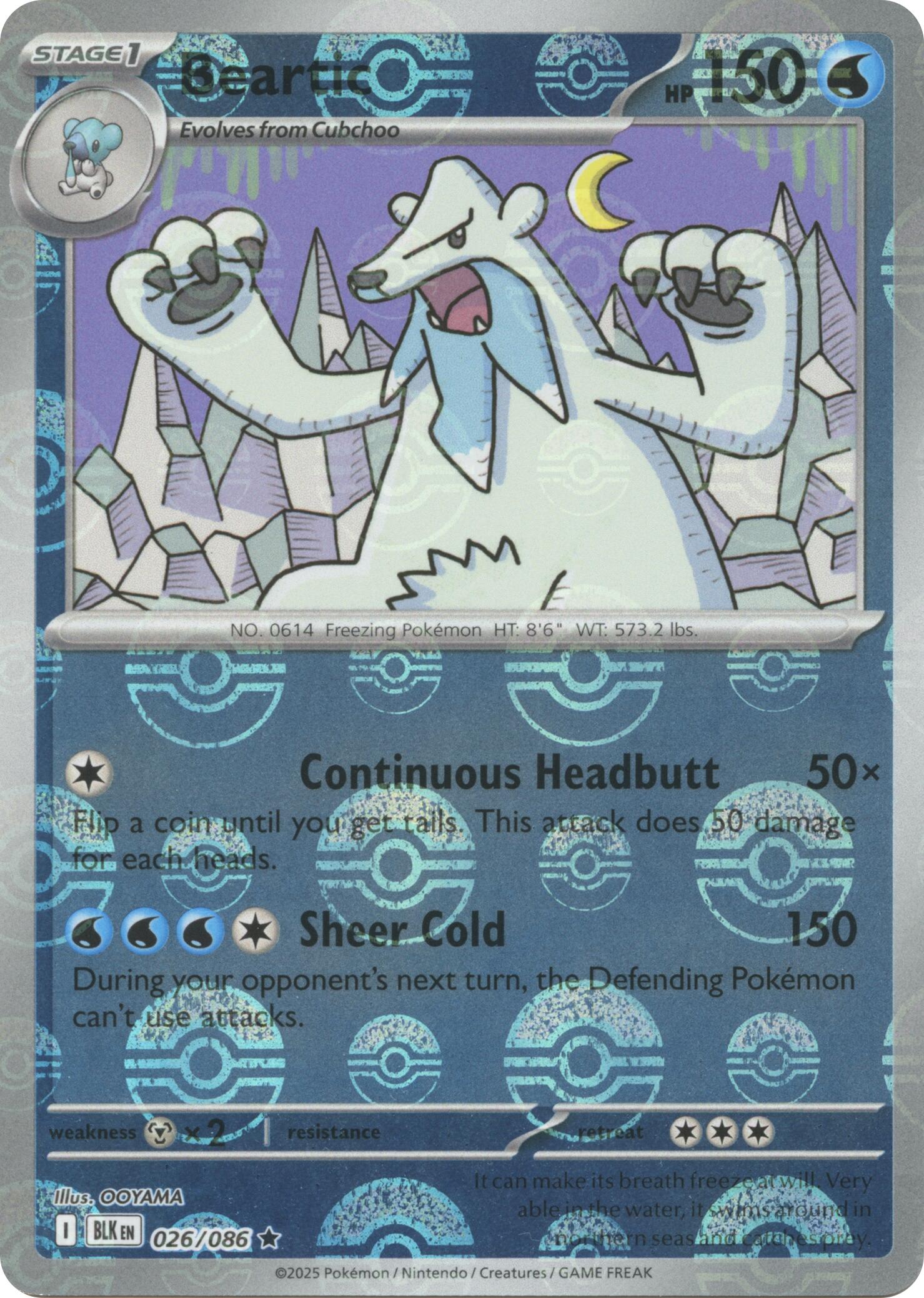 Beartic (026/086) (Poke Ball Pattern) [Scarlet & Violet: Black Bolt] | Total Play
