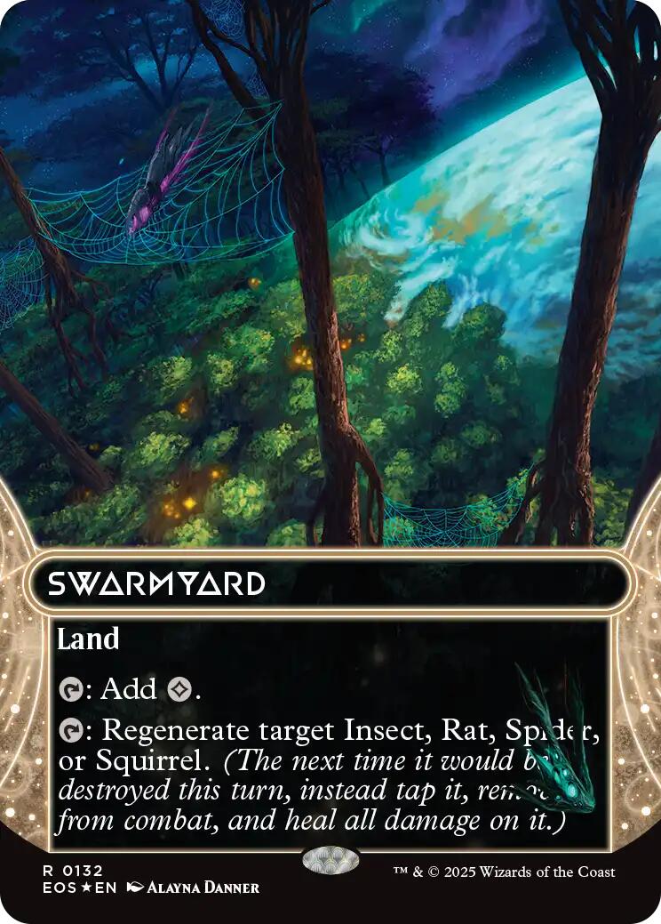 Swarmyard (0132) (Borderless) (Galaxy Foil) [Edge of Eternities: Stellar Sights] | Total Play