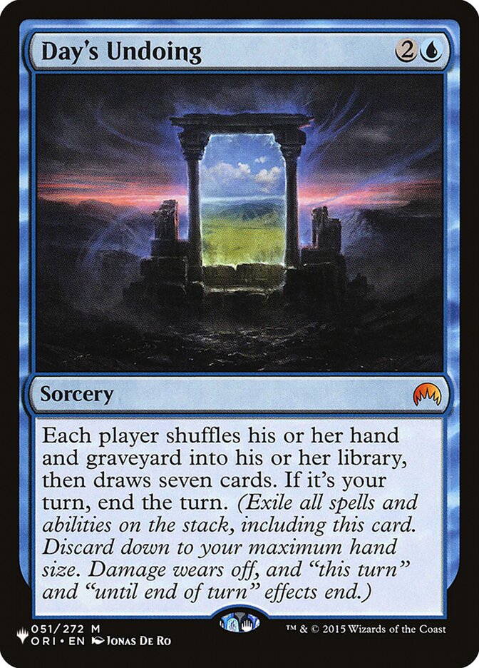 Day's Undoing [The List] | Total Play