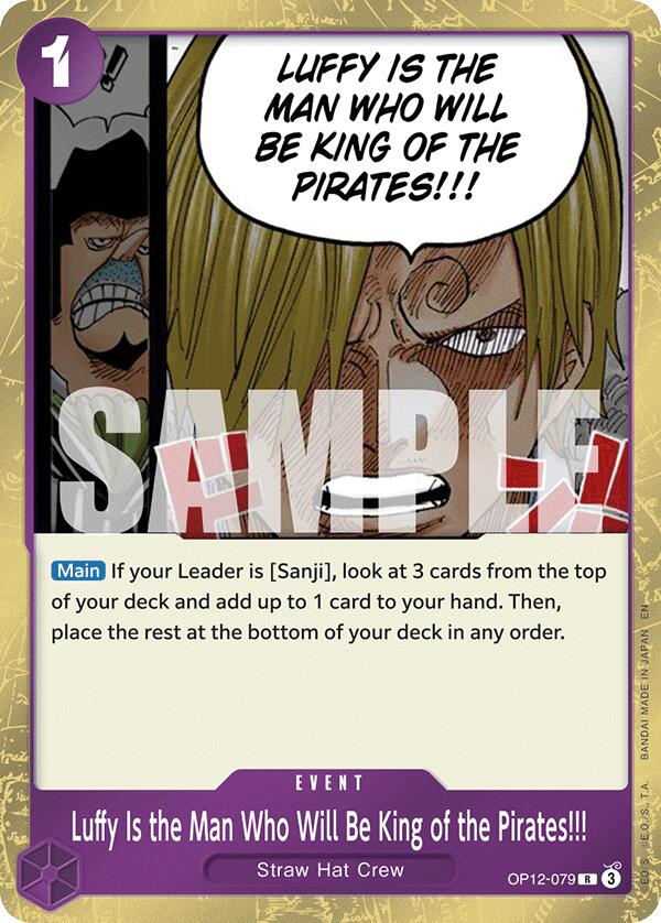 Luffy Is the Man Who Will Be King of the Pirates!!! (OP12-079) [Legacy of the Master] | Total Play