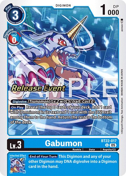 Gabumon [BT22-017] [Cyber Eden Release Event Cards] | Total Play