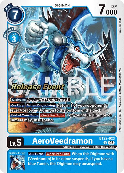 AeroVeedramon [BT22-023] [Cyber Eden Release Event Cards] | Total Play