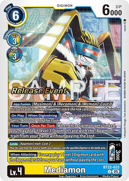 Mediamon [BT22-033] [Cyber Eden Release Event Cards] | Total Play