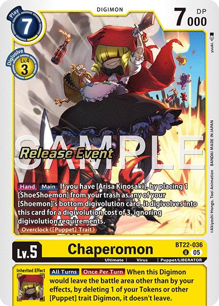 Chaperomon [BT22-036] [Cyber Eden Release Event Cards] | Total Play