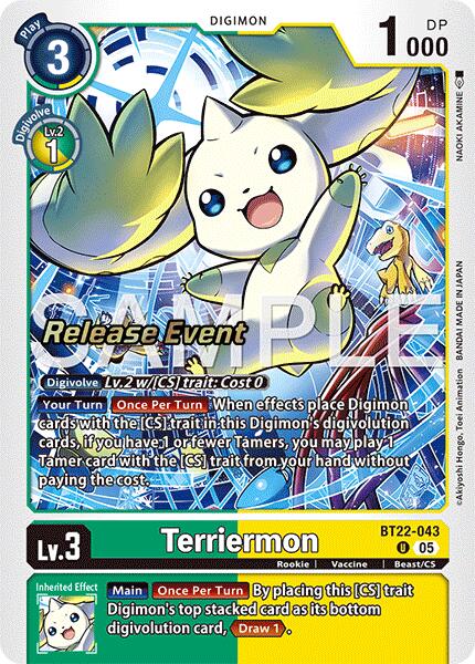 Terriermon [BT22-043] [Cyber Eden Release Event Cards] | Total Play