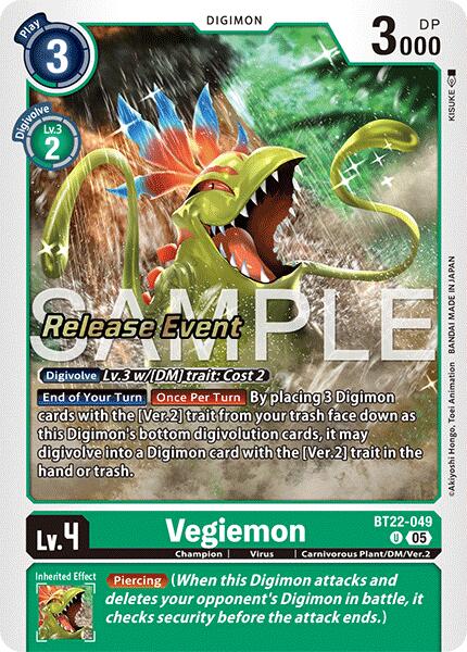 Vegiemon [BT22-049] [Cyber Eden Release Event Cards] | Total Play