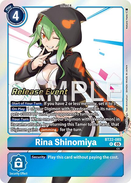 Rina Shinomiya [BT22-085] [Cyber Eden Release Event Cards] | Total Play