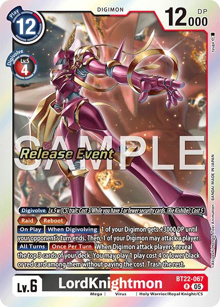 LordKnightmon [BT22-067] [Cyber Eden Release Event Cards] | Total Play