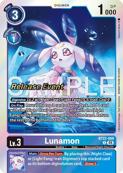 Lunamon [BT22-069] [Cyber Eden Release Event Cards] | Total Play