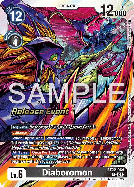 Diaboromon [BT22-064] [Cyber Eden Release Event Cards] | Total Play