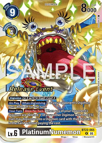 PlatinumNumemon [BT22-065] [Cyber Eden Release Event Cards] | Total Play