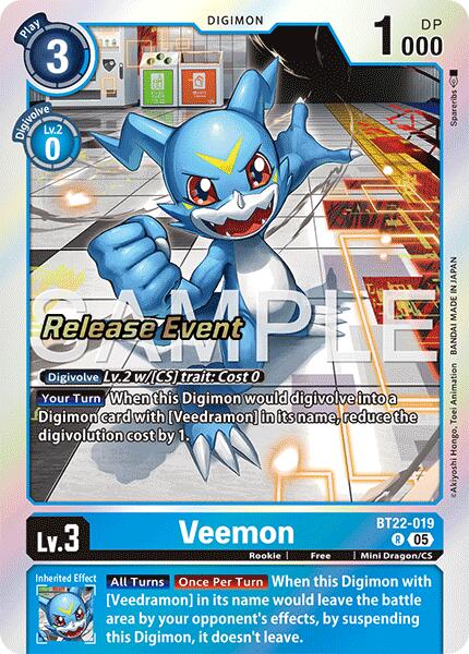 Veemon [BT22-019] [Cyber Eden Release Event Cards] | Total Play