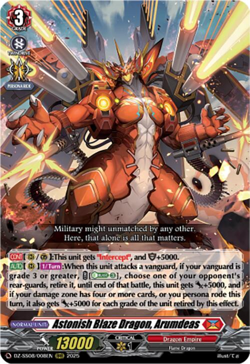 Astonish Blaze Dragon, Arumdeas (DZ-SS08/008EN) [DZ-SS08: Festival Booster 2025] | Total Play