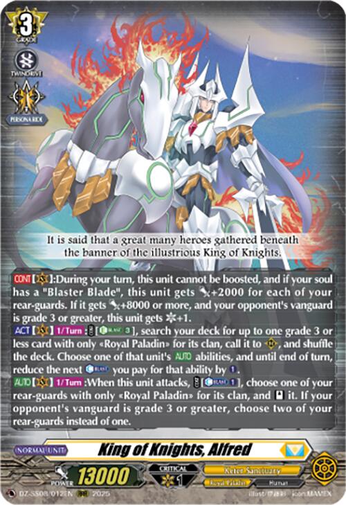 King of Knights, Alfred (RRR) (DZ-SS08/012EN) [DZ-SS08: Festival Booster 2025] | Total Play