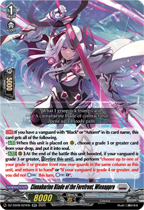 Cinnabarine Blade of the Forefront, Wienappro (DZ-SS08/024EN) [DZ-SS08: Festival Booster 2025] | Total Play