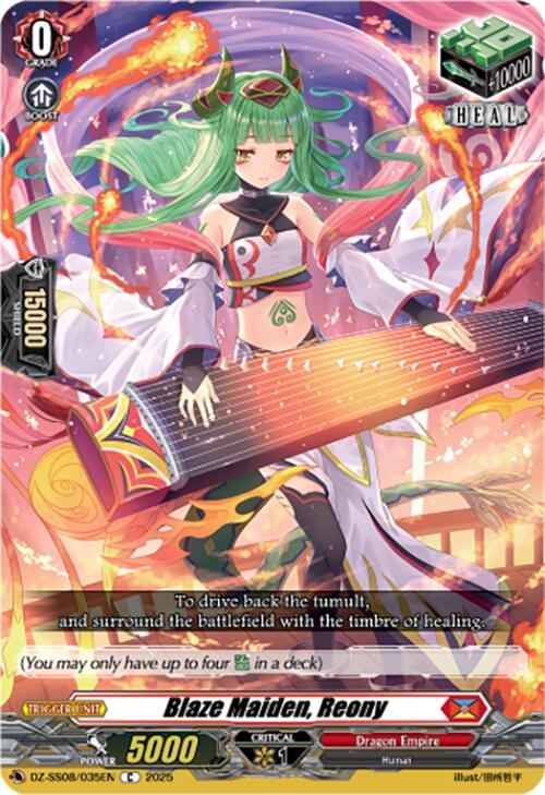 Blaze Maiden, Reony (DZ-SS08/035EN) [DZ-SS08: Festival Booster 2025] | Total Play