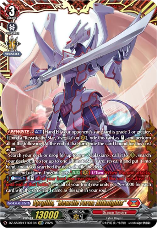 Vyrgilla, "Rewrite Form: Alfknights" (DZ-SS08/FFR01EN) [DZ-SS08: Festival Booster 2025] | Total Play