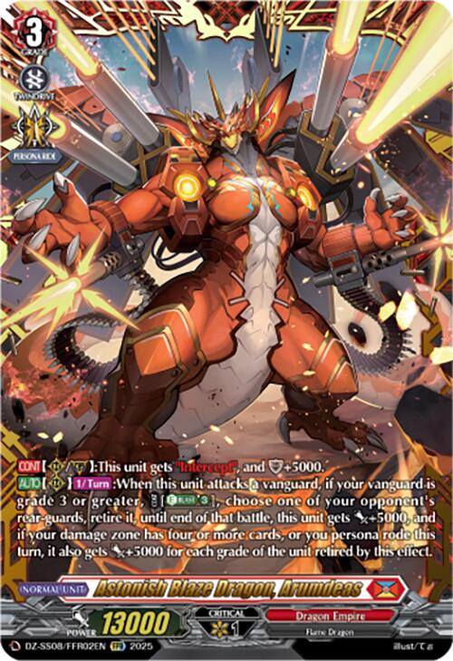 Astonish Blaze Dragon, Arumdeas (DZ-SS08/FFR02EN) [DZ-SS08: Festival Booster 2025] | Total Play