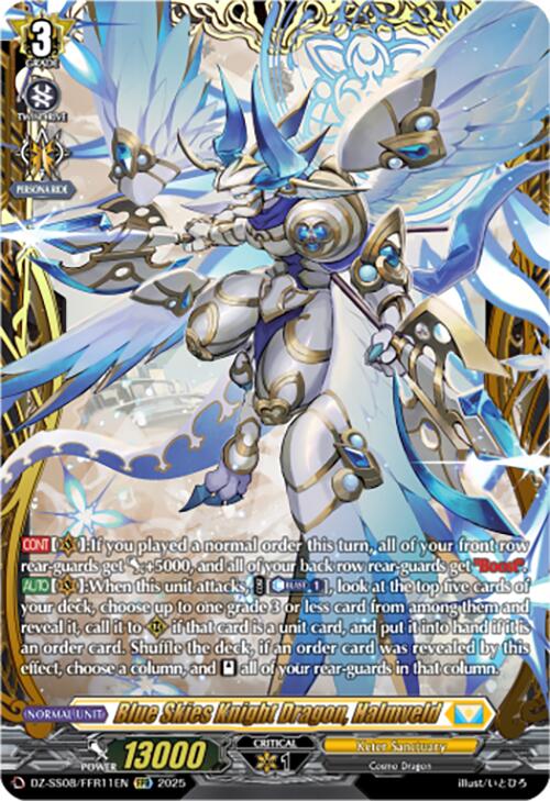 Blue Skies Knight Dragon, Halmveld (DZ-SS08/FFR11EN) [DZ-SS08: Festival Booster 2025] | Total Play