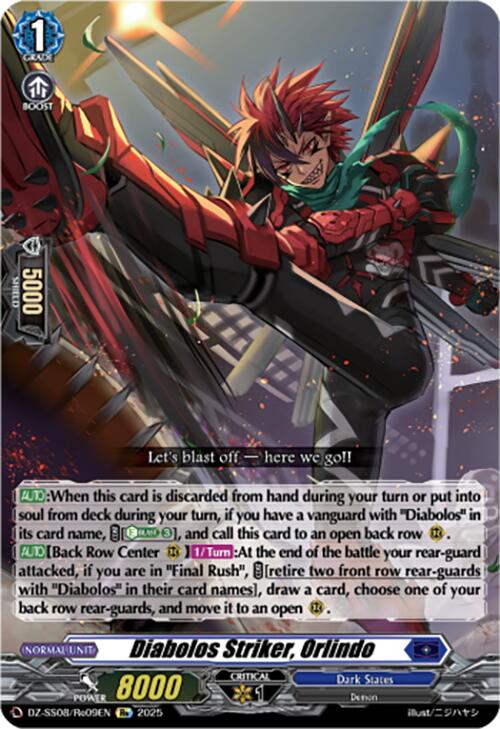 Diabolos Striker, Orlindo (DZ-SS08/Re09EN) [DZ-SS08: Festival Booster 2025] | Total Play