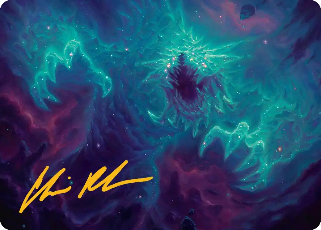 Cosmogoyf Art Card (Gold-Stamped Signature) [Edge of Eternities Art Series] | Total Play