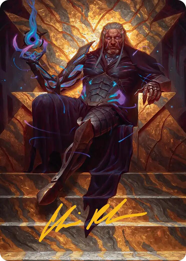 Tezzeret, Cruel Captain Art Card (1/54) (Gold-Stamped Signature) [Edge of Eternities Art Series] | Total Play
