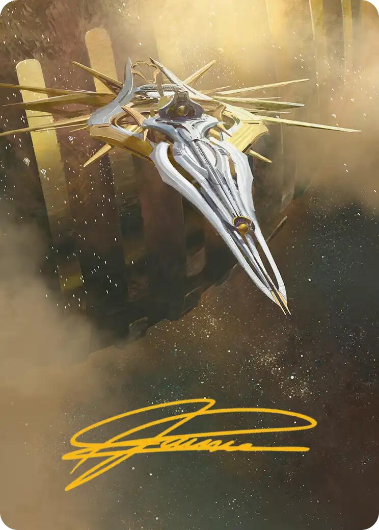 Dawnsire, Sunstar Dreadnought Art Card (Gold-Stamped Signature) [Edge of Eternities Art Series] | Total Play