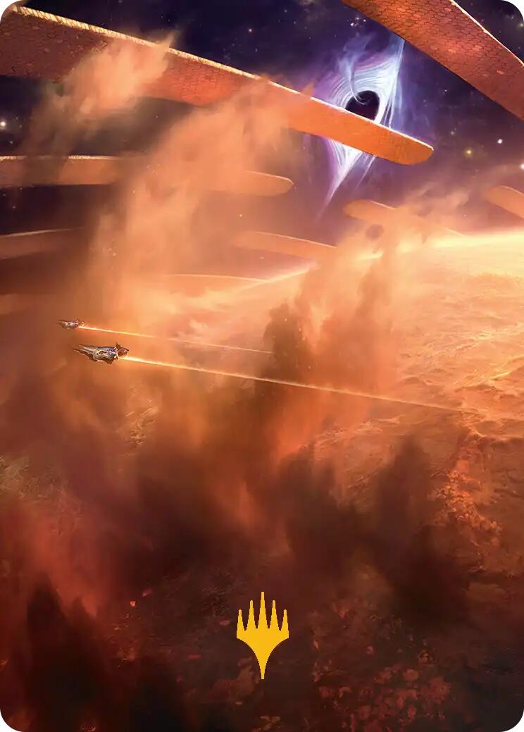 Adagia, Windswept Bastion Art Card (Gold-Stamped Planeswalker Symbol) [Edge of Eternities Art Series] | Total Play