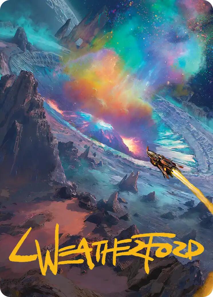 Meteor Crater Art Card (Gold-Stamped Signature) [Edge of Eternities Art Series] | Total Play