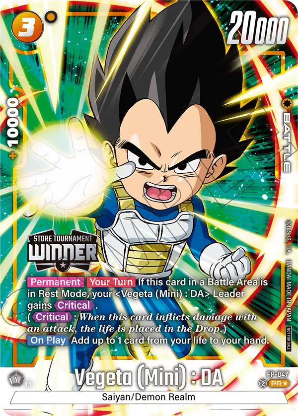 Vegeta (Mini) : DA - FP-047 (Tournament Pack 07 - Winner) [Fusion World Tournament Cards] | Total Play