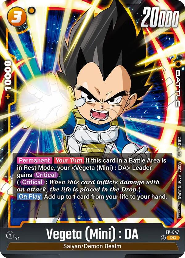 Vegeta (Mini) : DA - FP-047 (Tournament Pack 07) [Fusion World Tournament Cards] | Total Play