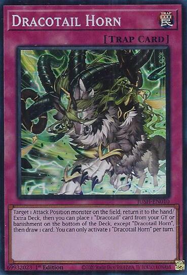 Dracotail Horn (Super Rare) [JUSH-EN010] Super Rare | Total Play