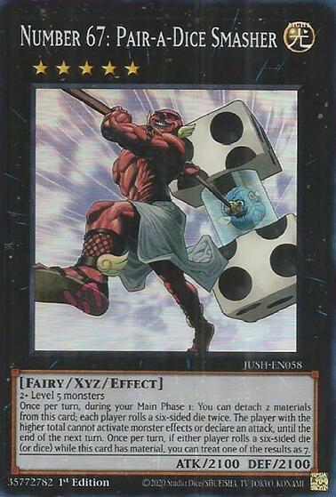 Number 67: Pair-a-Dice Smasher (Super Rare) [JUSH-EN058] Super Rare | Total Play