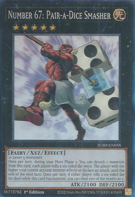 Number 67: Pair-a-Dice Smasher (CR) [JUSH-EN058] Collector's Rare | Total Play