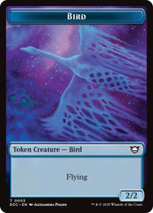 Bird // Golem (0012) Double-Sided Token [Edge of Eternities Commander Tokens] | Total Play