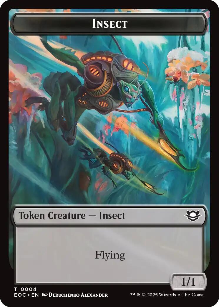 Insect // Elemental (0008) Double-Sided Token [Edge of Eternities Commander Tokens] | Total Play