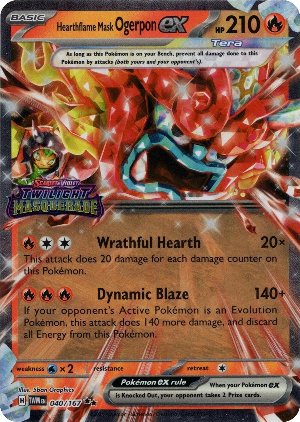 Hearthflame Mask Ogerpon ex (040/167) (Stamped) [Miscellaneous Cards] | Total Play
