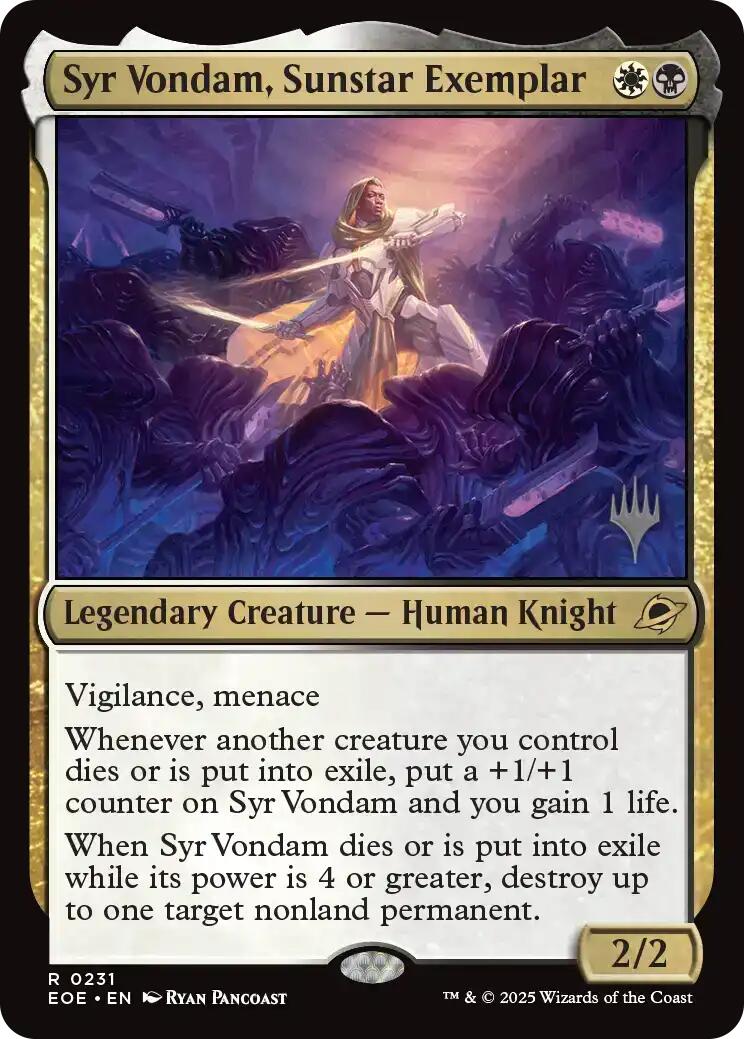 Syr Vondam, Sunstar Exemplar [Edge of Eternities Promo Pack] | Total Play
