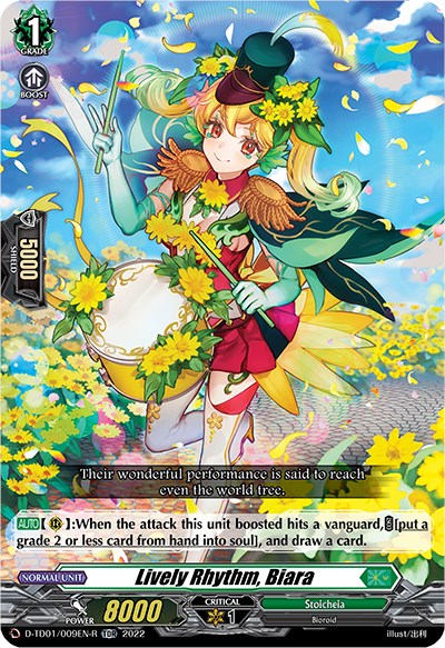 Lively Rhythm, Biara (D-TD01/009EN-R) [Urara Haneyama -Bandmaster of Blossoming Bonds-] | Total Play