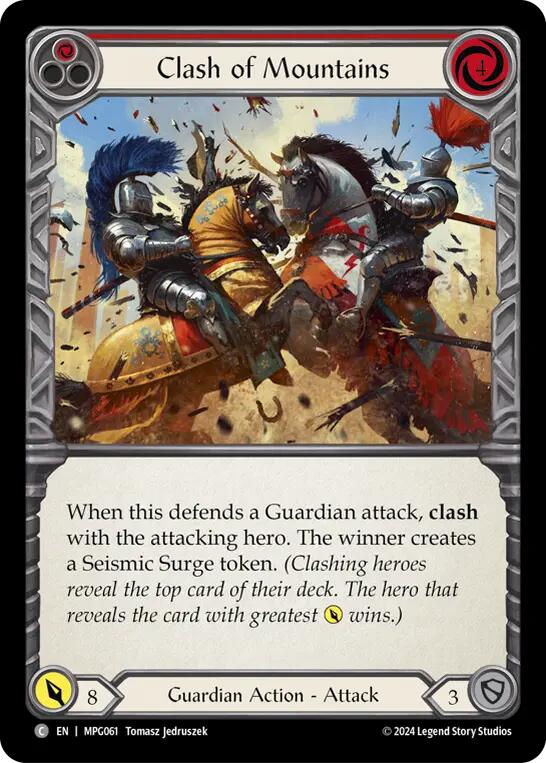 Clash of Mountains (Red) [MPG061] (Mastery Pack Guardian)  Rainbow Foil | Total Play