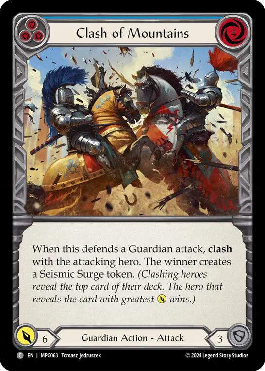 Clash of Mountains (Blue) [MPG063] (Mastery Pack Guardian)  Rainbow Foil | Total Play