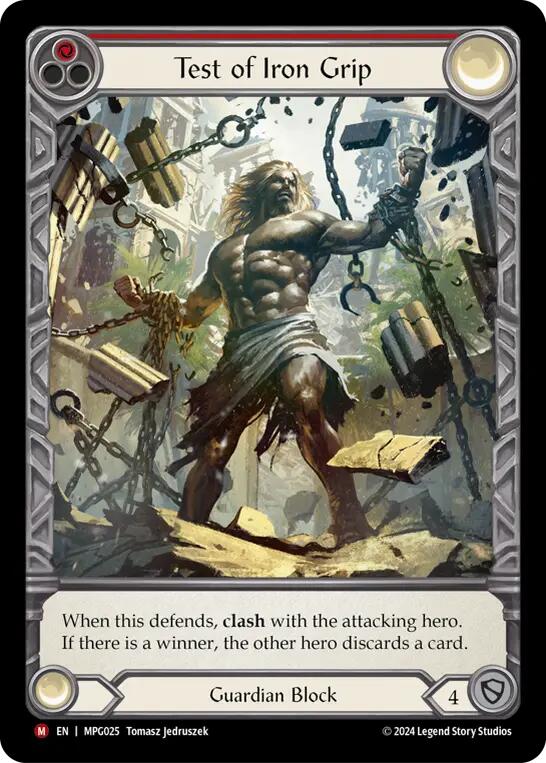 Test of Iron Grip (Extended Art) [MPG025] (Mastery Pack Guardian)  Rainbow Foil | Total Play