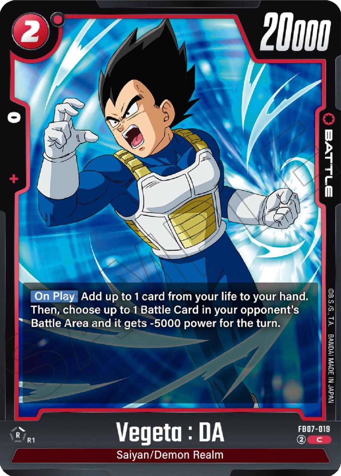 Vegeta : DA (FB07-019) [Wish For Shenron] | Total Play