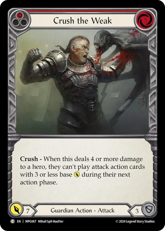 Crush the Weak (Red) [MPG067] (Mastery Pack Guardian) | Total Play