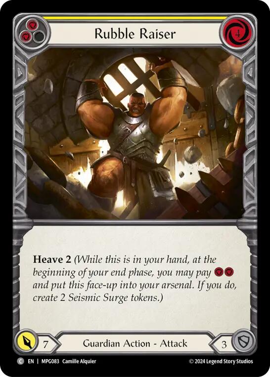 Rubble Raiser (Yellow) [MPG083] (Mastery Pack Guardian)  Rainbow Foil | Total Play