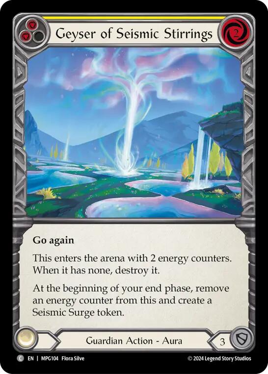 Geyser of Seismic Stirrings (Yellow) [MPG104] (Mastery Pack Guardian)  Rainbow Foil | Total Play