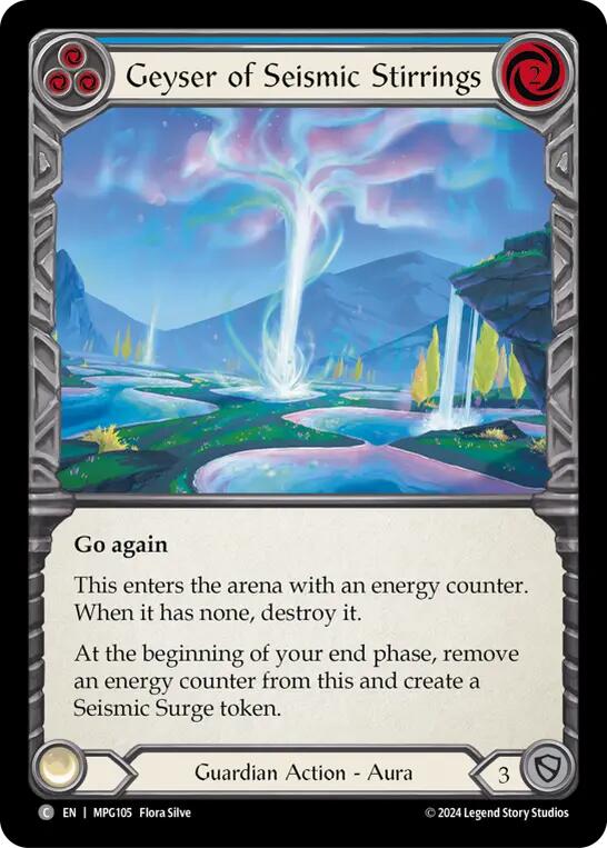 Geyser of Seismic Stirrings (Blue) [MPG105] (Mastery Pack Guardian)  Rainbow Foil | Total Play